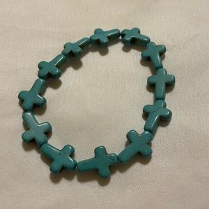 Turquoise cross bracelet